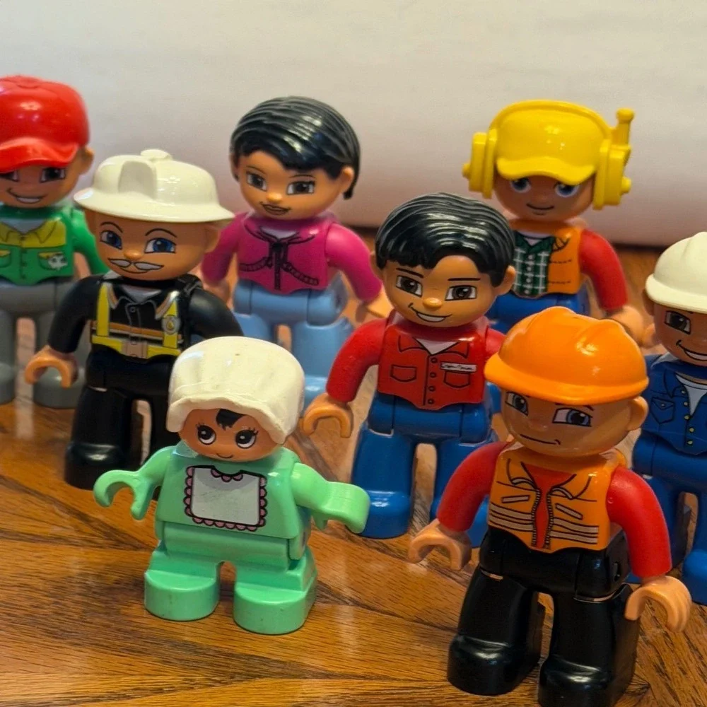 LEGO Duplo Community People Figure Lot 14pc Construction People Figures Baby - Picture 5 of 10